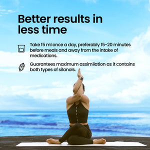 Orgono Living Silica Collagen Booster Liquid | Vegan Liquid Silica Supplement Collagen Booster | Collagen Supplement for Joints and Bones. | 67-Day Treatment. 1 Litre - 1000 Ml.