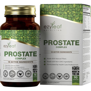 Ezyleaf Prostate Complex | High Strength Supplements for Men UK | 90 Stinging Nettle Capsules with Beta Sitosterol, Zinc, Pumpkin Seed, Boron, Boswellia Serrata & More
