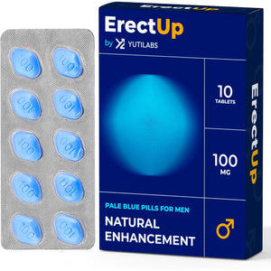 Erectup - 10 Blue Tablets for Men - 100Mg Natural Supplement for Enhanced Performance & Vitality - Fast-Acting Blue Power for Men'S Efficiency & Long-Lasting Results