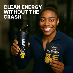 Biorevive C8 MCT Oil Prebiotic Powder Ketogenic Supplement with Responsibly Sourced Coconut & Acacia Fibre for Gut Health, Focus & Energy – Pure Caprylic Acid C8 Formula, 180G