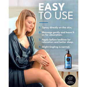 Magnesium Oil for Sleep 1000Ml - 100% Natural & Ultra Pure Magnesium Oil | Topical Organic Magnesium Foot Spray Refill Bottle for Restless Legs & Muscle Cramp Relief | from Ancient Zechstein Seabed