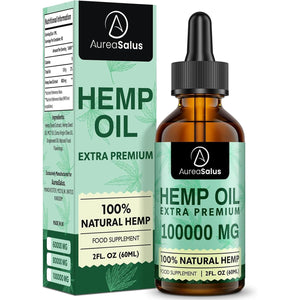 Aureasalus Premium Natural Oil 100000Mg, 100% Natural Ingredients, Enrich Omega 3-6-9, Improve Sleep, Gmo-Free (60 Ml (Pack of 1))