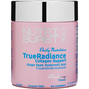 Nutriburst - Trueradiance Collagen Support Gummies for Healthy Hair, Skin & Nails - Biotin (100Μg), Hyaluronic Acid (50Mg), Vitamin a (400Μg) + Vitamin C (80Mg) - 60 Gummies 1 Month Supply