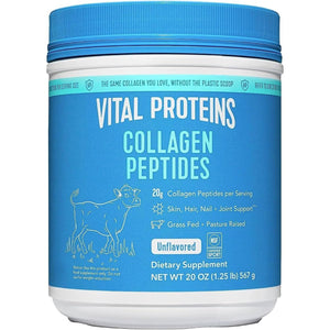Vital Proteins Collagen Peptides Powder Supplement (Type I, III) - Hydrolyzed Collagen - Non-Gmo - 20G per Serving - Unflavoured 567G Canister, 1-Pack