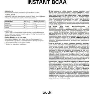 Bulk Pure Instant Branched Chain Amino Acids (BCAA) Powder, Unflavoured, 500 G