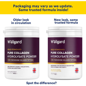 Collagen Powder, Gold Standard Bovine Collagen Peptides Powder by Wellgard - High Levels of the 8 Essential Amino Acids, Collagen Supplements, Halal & Kosher, Made in UK