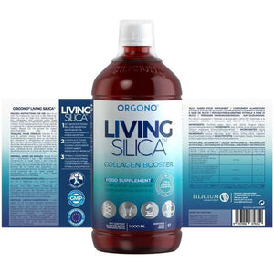 Orgono Living Silica Collagen Booster Liquid | Vegan Liquid Silica Supplement Collagen Booster | Collagen Supplement for Joints and Bones. | 67-Day Treatment. 1 Litre - 1000 Ml.