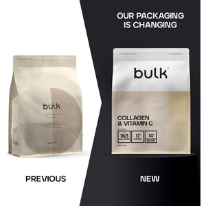 Bulk Collagen Powder with Peptides and Vitamin C, Hydrolysed Bovine Collagen, High Protein Supplement Daily Use in Smoothies, Shakes and Recipes, Joint and Skin Routine, Unflavoured, Easy Mixing 500G