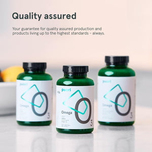 Puori O3 Omega 3 | 180 Fish Oil Omega 3 2000Mg per Serving Softgel Capsules | Omega 3 Fatty Acid Concentrated Fish Oils Supplement | Easy Absorption & No Artificial Ingredients