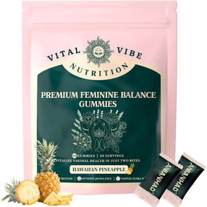Probiotics Source Feminine Gummies - Vaginal Feminine Balance Gummies for Women of All Ages - Immune Support & PH Balance - Hawaiian Pineapple Flavor - Vegetarian Friendly,Vegan (1Bags/60Grain)