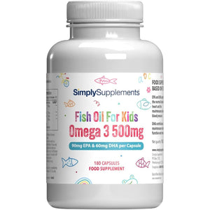 High Strength & Pure Omega 3 500Mg for Kids | for Ages 5-14 Years | 360 Capsules in Total | Manufactured in the UK