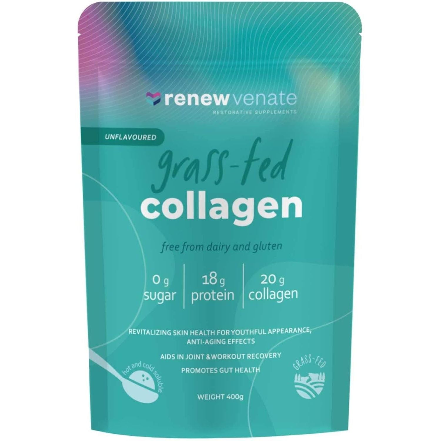 Renewvenate Collagen Supplements for Women – Daily Blend with Hydrolyzed Collagen Peptides for Radiant Skin, Stronger Hair, Nails, and Joint Health – Vegan and Bovine Collagen Options Available