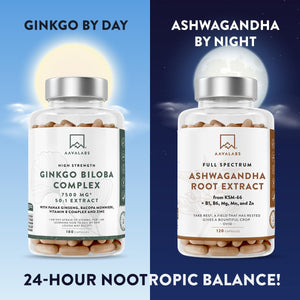 Ginkgo Biloba High Strength -7500Mg (50:1 Extract) + Bacopa Monnieri, Ginseng and Ginkgo Biloba Herbal Supplements + VIT B6, B1, B2, & Zinc -180 Nootropic Ginkgo Biloba Capsules - Packed W/Flavonoids