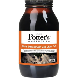 Potter'S Malt with Cod Liver Oil and Butterscotch| 650G Bottle Natural Sweetener in the Form of Maltose| Valuable Source of Omega-3 Fatty Acids, with Vitamins A, D, E