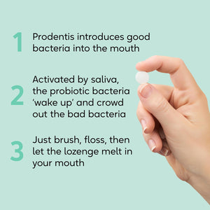 Biogaia Prodentis Oral Probiotics for Gums & Teeth | Innovative Dental Probiotics to Strengthen Teeth & Enamel | Unique Lactobacillus Reuteri | 30 Lozenges with Xylitol, No Added Sugar – Mint Flavour