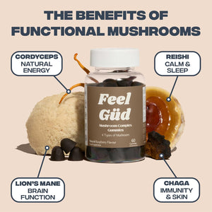 Lion'S Mane, Chaga, Cordyceps & Reishi Mushroom Gummies: 2,800Mg 4-In-1 Blend with B12 & B6. 60 Raspberry Gummies Supporting Brain Function, Sleep, Immunity & Natural Energy.