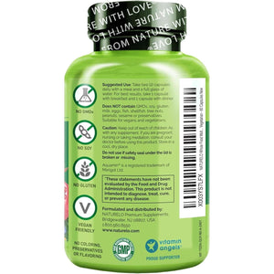 NATURELO Whole Food Multivitamin for Teenage Boys - Daily Vitamin & Mineral Supplement - with D3, Zinc, B12 & Plant Extracts - 60 Vegan Capsules | 1 Month Supply