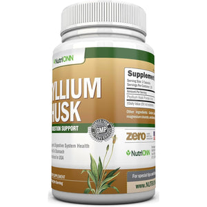 PSYLLIUM Husk Capsules - 1450Mg per Serving - 240 Capsules - Premium Psyllium Fiber Supplement - Great for Digestion and Regularity - 100% Natural Soluble Fiber