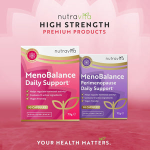 Menopause Supplements - Support for Menopause & Perimenopause Symptoms - with Soy Isoflavones, Zinc & Vitamin B6 to Support Hormone Balance for Women - 90 Vegan Capsules - Made in the UK - Nutravita