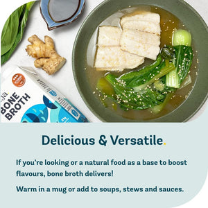 Freja Fish Bone Broth | Liquid Collagen & Protein | Low Carb, Keto & Gluten Free | Clear Liquid Fish Broth, Not Fish Stock Cubes, Powder, or Concentrate | 3 X 500Ml