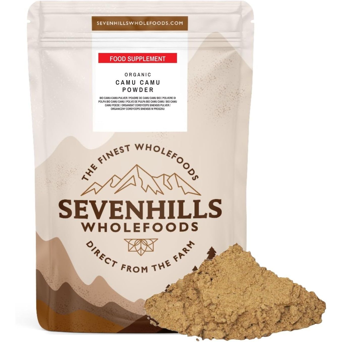 Sevenhills Wholefoods Organic Camu Camu Fruit Powder 250G, Natural Vitamin C
