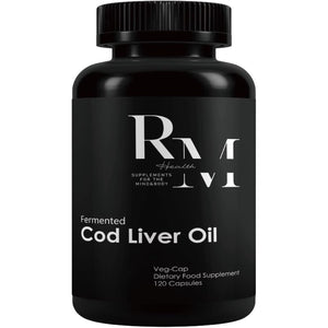 R&M Health Alaskan Fermented Cod Liver Oil and Concentrated Butter Oil Capsules - 120 per Bottle (Unflavoured). Rich in Vitamin a and D, Omega 3 Supplement 180 Ml