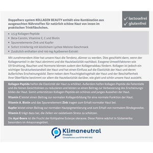 Doppelherz Collagen Beauty, 30 Drinking Bottles - with Collagen Peptides, Açai Extract, Biotin, Zinc - Anti-Wrinkles, Skin Health