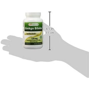 Best Naturals, Ginkgo Biloba Extract - Double Strength Ginkgo Biloba, 120Mg, 120 Capsules (120 Count (Pack of 1))