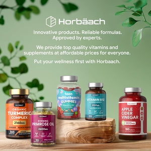 Hair Skin and Nails Vitamins | Biotin Hair Growth | with Biotin, Zinc and Selenium | Beauty Supplement for Women and Men | 120 Vegetarian Tablets | by Horbaach