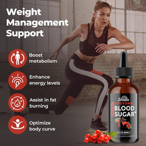 Liposomal Blood Sugar Support Drops - 3000 Mg Advanced Formula for Glucose Support & Metabolic Health - Prebiotic Fibre for Digestive Health – Vegan, Non-Gmo – 60 Ml Liquid Supplement