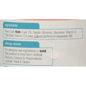 Natures Aid 1000Mg High Strength Cod Liver Oil - 180 Capsules