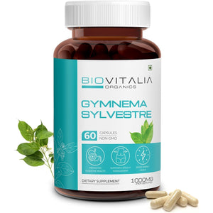 Gymnema Sylvestre Capsule 1000Mg | Dietary Supplement for Healthy Blood Sugar Levels | Chromium Picolinate Alternate| Support Metabolism - 60 Vegan Capsules