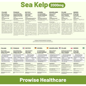 Sea Kelp 2000Mg 200 Vegan Tablets | Natural Source of Iodine | Premium Ingredients | Proudly Made in the UK by Prowise