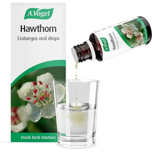 A.Vogel Hawthorn Crataegus Drops | Herbal Food Supplement | Tincture of Fresh Hawthorn Berries | Suitable for Vegans | 50Ml