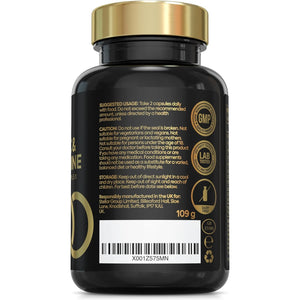 7-In-1 Turmeric and Black Pepper Capsules W/Glucosamine and Chondroitin High Strength | Made in the UK | High Absorption Tumeric Supplement | Glucosamine Sulphate & Turmeric Tablets | 120 Capsules