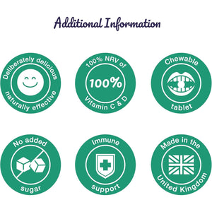 Proven Children'S Vitamins - Immune System Booster Kids - 60 Delicious Chewable Daily Immunity Tablets with Vitamin C, D & Elderberry Extract, Carefully Formulated for Bone, Teeth & Muscle Health