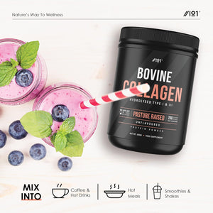 Grass Fed Collagen Protein Powder 400G - Type I & III Pasture Raised - Bovine Hydrolysed Collagen Peptides - Unflavoured – by Alpha01