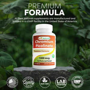Best Naturals Chromium 1000 Mcg 120 Tablets