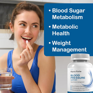 Glyco Forte Supports Blood Pressure, Blood Sugar Metabolism, Metabolic Health, Weight Management, 60 Capsules, 1 Capsule per Serving, 60 Servings