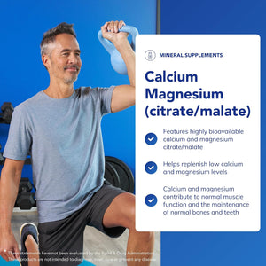 Pure Encapsulations Calcium Magnesium (Citrate/Malate) - Mineral Combination for Bones, Muscles and Nerves - 180 Capsules