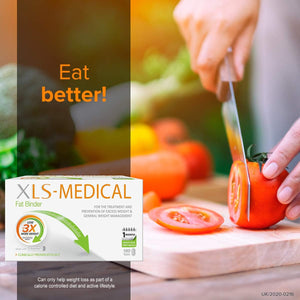 Xls-Medical Fat Binder 180 Tablets - Reduce Calorie Intake from Dietary Fats - up to 3X More Weight Loss - with Litramine as Active Ingredient - 30-Day Treatment