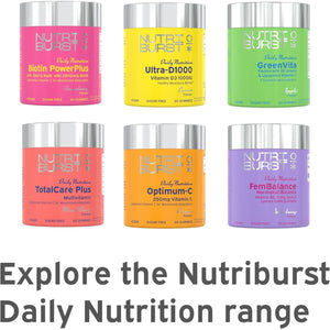 Nutriburst - Trueradiance Collagen Support Gummies for Healthy Hair, Skin & Nails - Biotin (100Μg), Hyaluronic Acid (50Mg), Vitamin a (400Μg) + Vitamin C (80Mg) - 60 Gummies 1 Month Supply