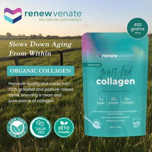Renewvenate Collagen Supplements for Women – Daily Blend with Hydrolyzed Collagen Peptides for Radiant Skin, Stronger Hair, Nails, and Joint Health – Vegan and Bovine Collagen Options Available