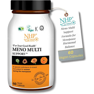 NHP Advanced Meno Multi Support - Multivitamin Formula for Menopause Health, Hormonal Balance, Bone Strength and Overall Well-Being,Gluten - Free, Dairy Free,60 Vegan Capsules