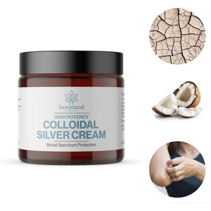 Benatural Essentials Premium Colloidal Silver Cream 100G | All Natural Cream | Antibacterial & Antifungal | PH Balanced | Manufactured in the UK