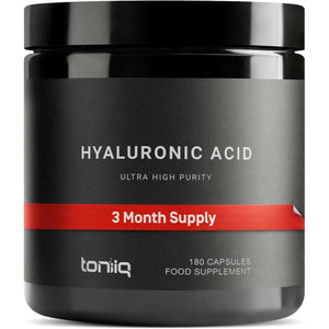 Ultra High Purity Hyaluronic Acid Capsules - 95%+ Highly Purified and Highly Bioavailable - 275Mg Formula - Non-Gmo Fermentation - High Strength with Vitamin C - 180 Capsules