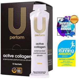 U Perform - Sports Muscle Recovery Supplement - High Protein Liquid Collagen Drink - Great for Joints Repair - Citrus Tasting and Natural Ingredients Based (8000Mg) (14 Sachets)