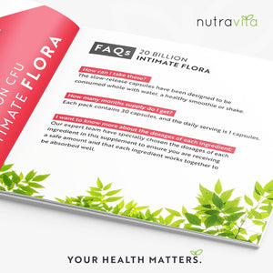 Probiotics for Women - Formulated Bio Cultures for Women’S Intimate Flora - 20 Billion CFU with 5 Live Strains and Vitamin B6 and Cranberry to Support Female Health - 30 Capsules - Nutravita