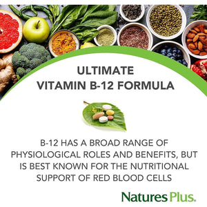 Naturesplus Shot-O B12 Methylcobalamin - High Strength, Active, Chewable Vitamin B12 Tablets - Energy Booster - Gluten Free, Vegan - 30 Berry Flavour Lozenges