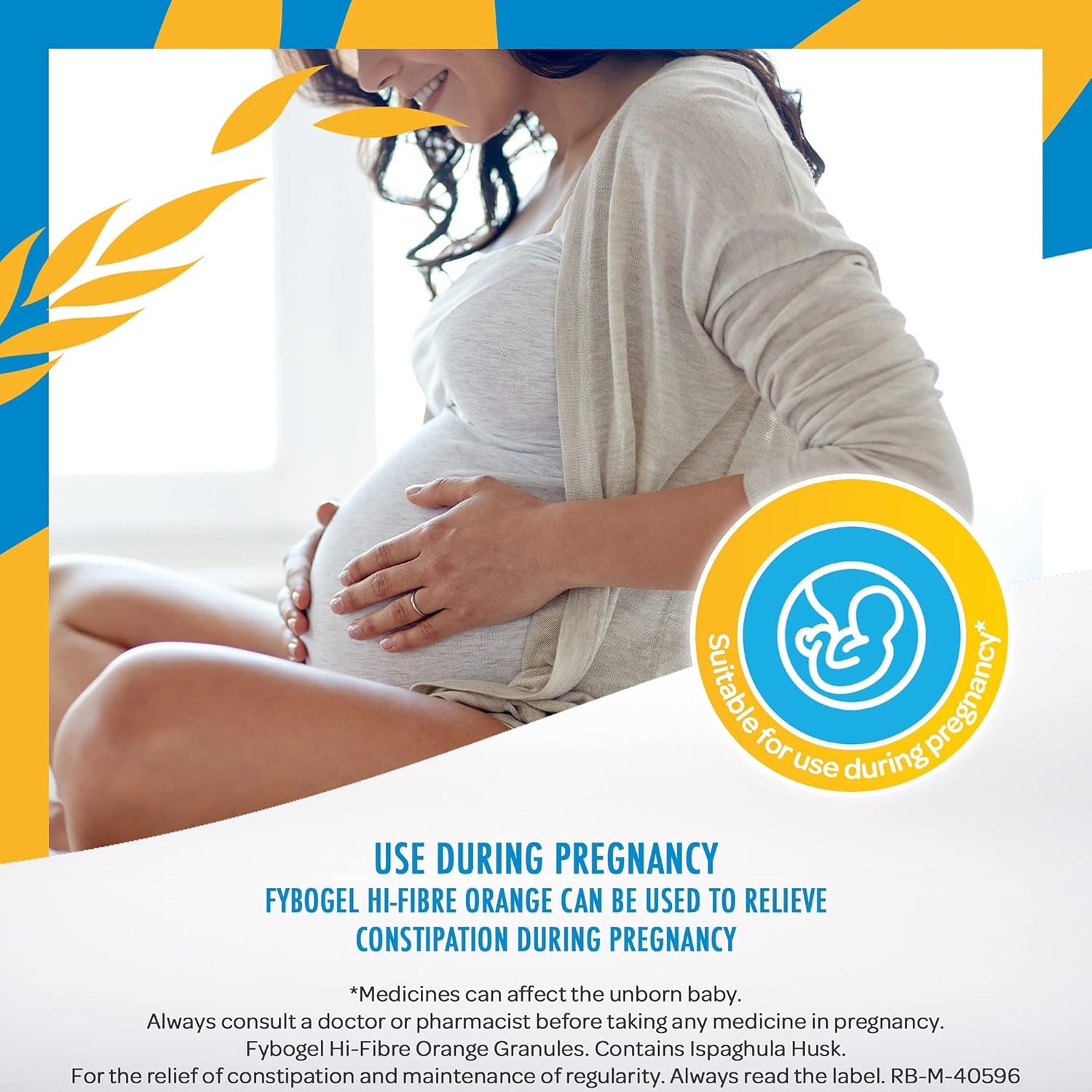 Fybogel Hi-Fibre, Orange, 30 Sachets, Ispaghula Husk, Constipation Relief, Maintains Regularity, Fibre, Easy to Use, Helps Digestive System, Natural, Laxatives, Digestion and Nausea